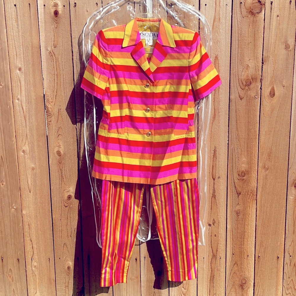Escada Nwot 100 Silk Vintage Set